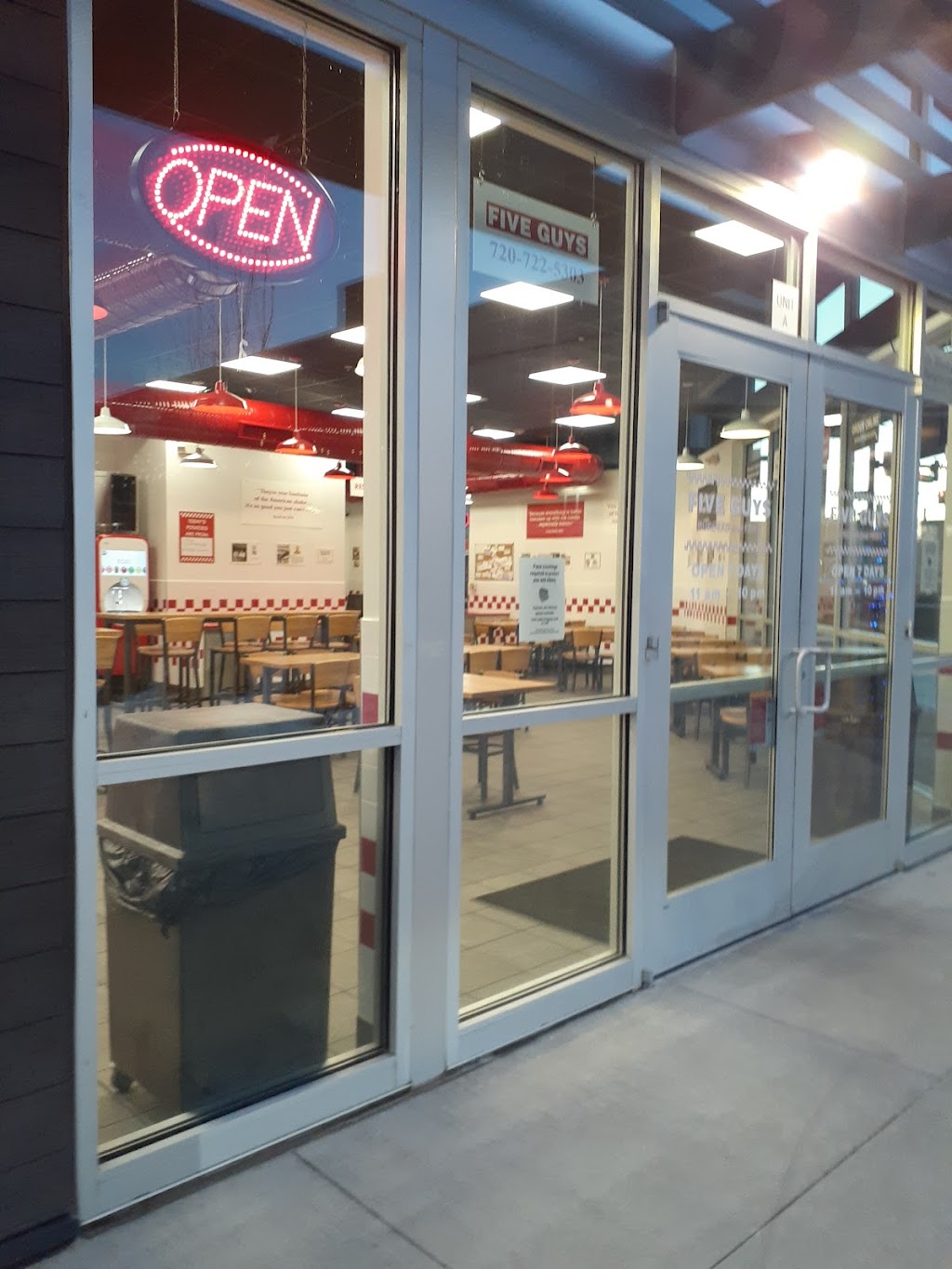 Five Guys | meal takeaway | 14535 E Alameda Ave Unit A, Aurora, CO 80012, USA | 7207225303 OR +1 720-722-5303