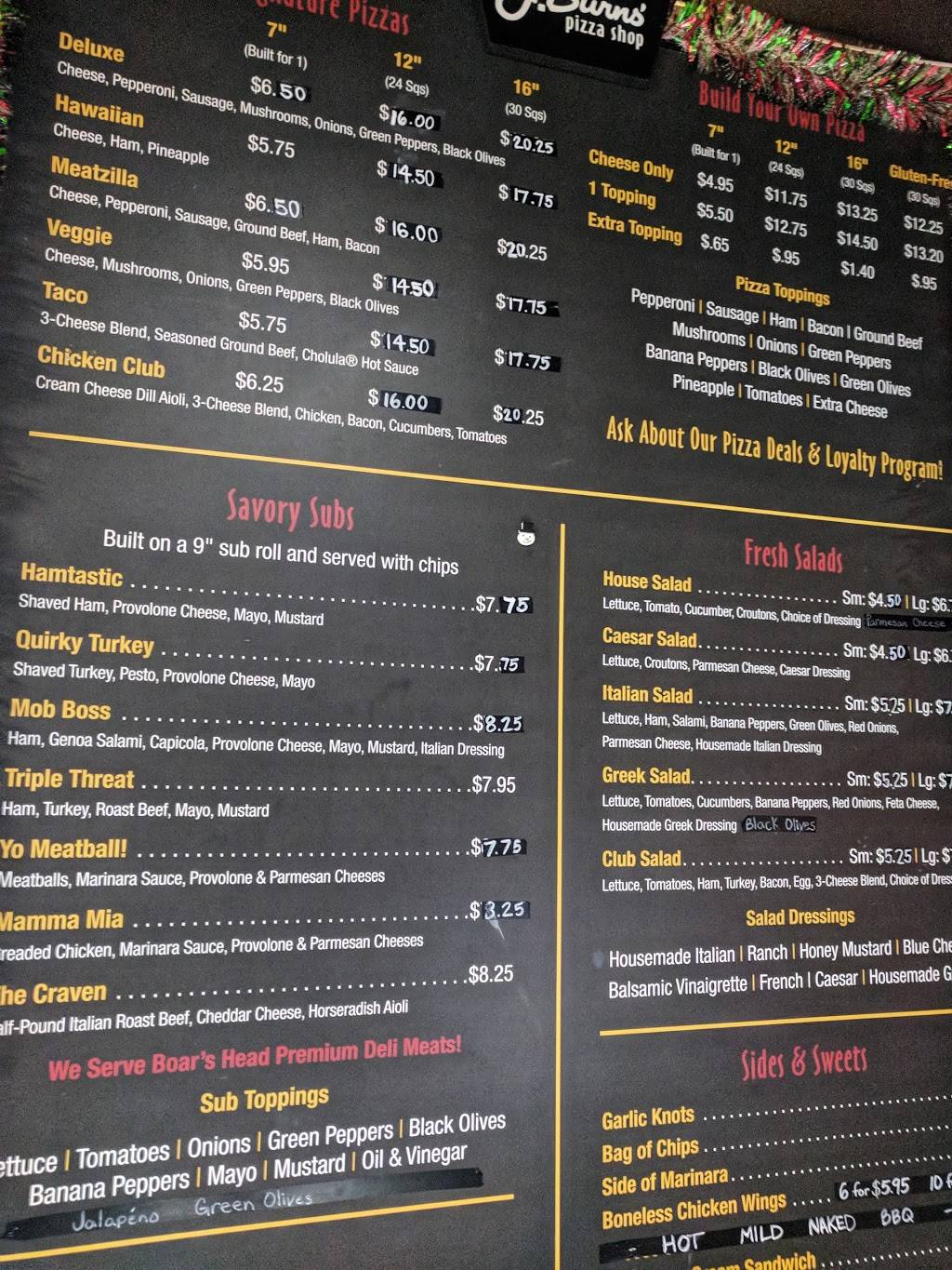 J Burns Pizza | restaurant | 308 Pine Ave, Anna Maria, FL 34216, USA | 9412514070 OR +1 941-251-4070