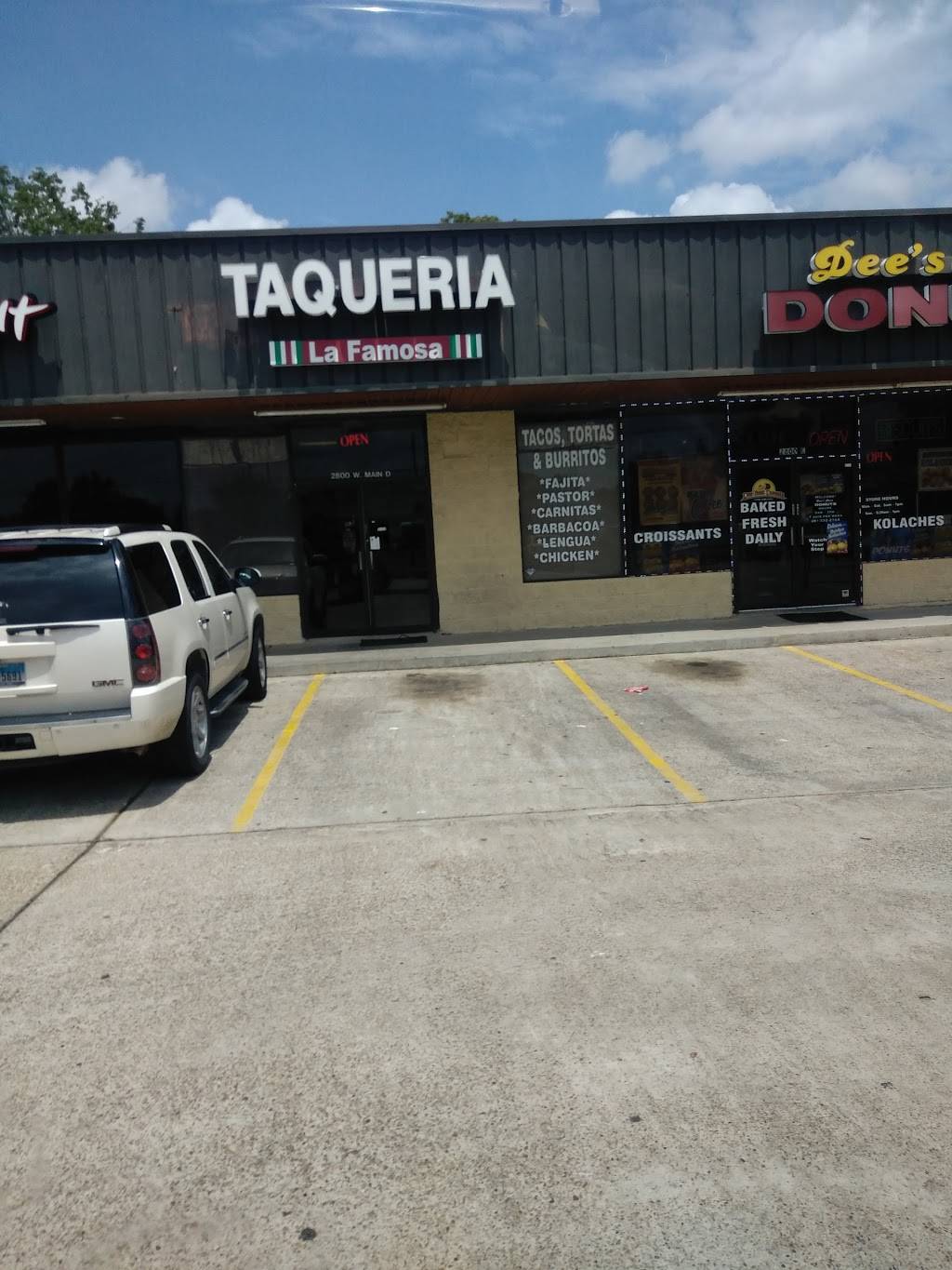 Taqueria La Famosa | restaurant | 2800 W Main St, League City, TX 77573, USA | 2813165376 OR +1 281-316-5376