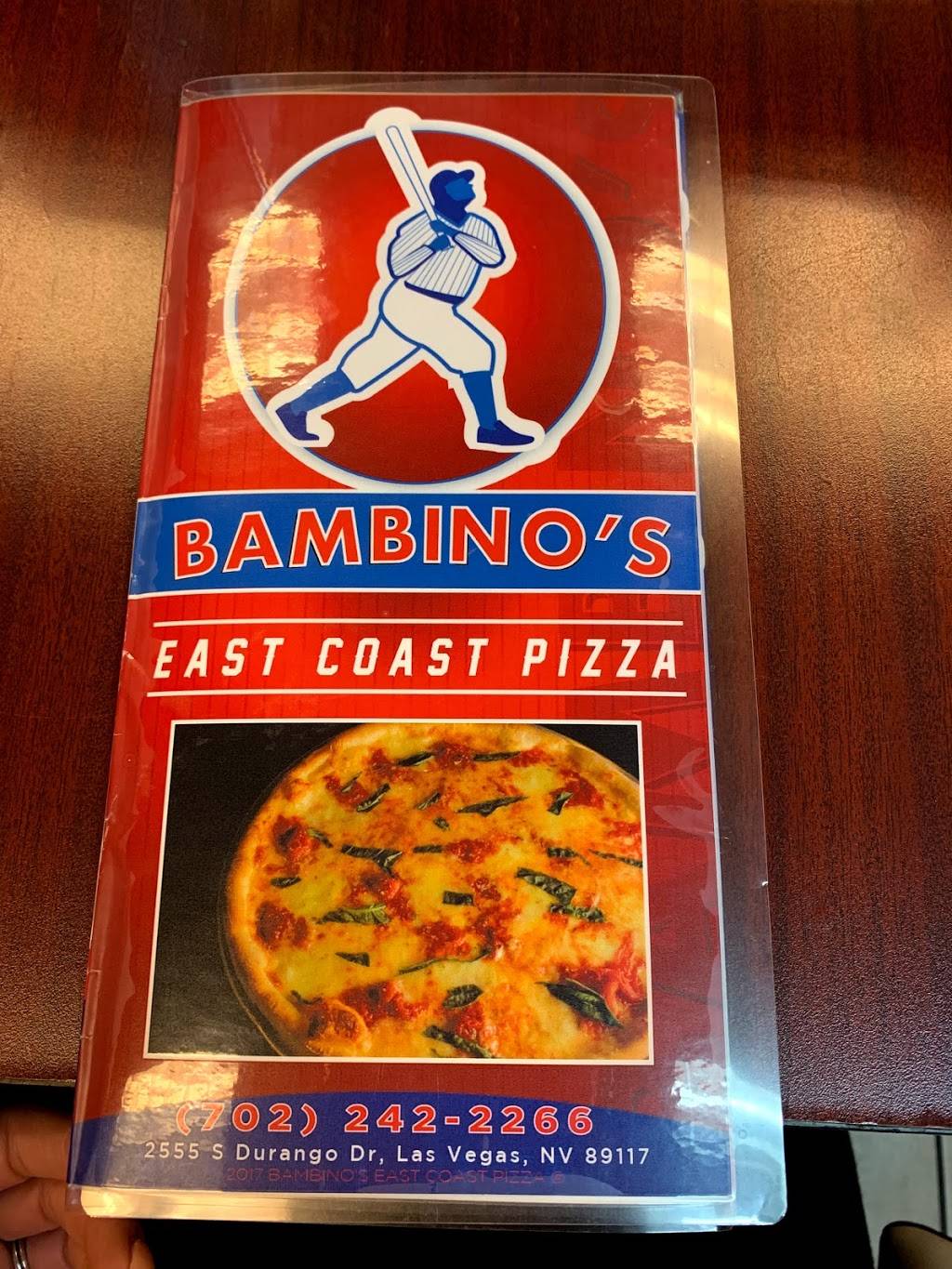 Bambinos East Coast Pizzeria | restaurant | 2555 S Durango Dr, Las Vegas, NV 89117, USA | 7022422266 OR +1 702-242-2266