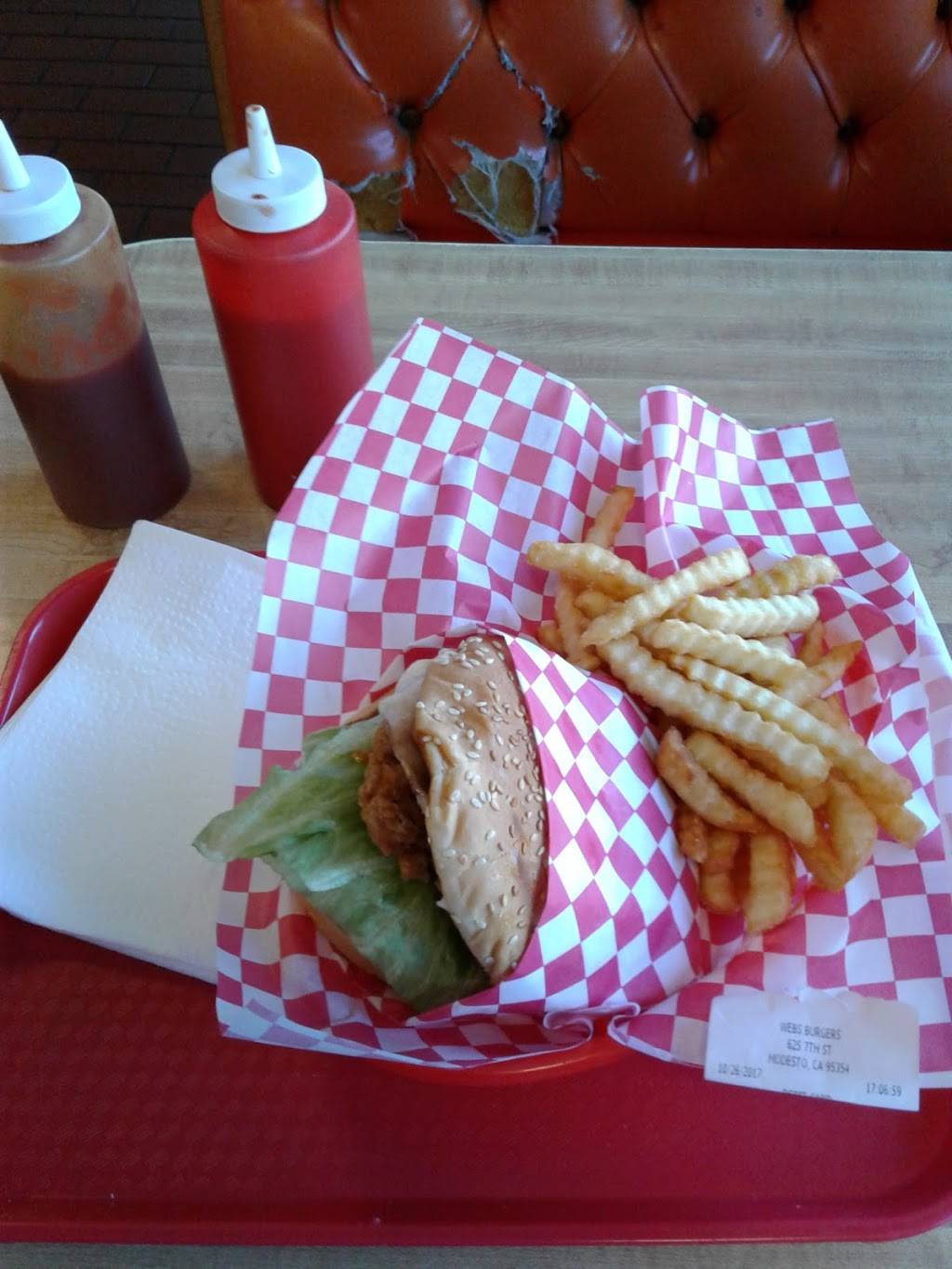 Webs Burger | restaurant | 625 7th St, Modesto, CA 95354, USA | 2095243539 OR +1 209-524-3539