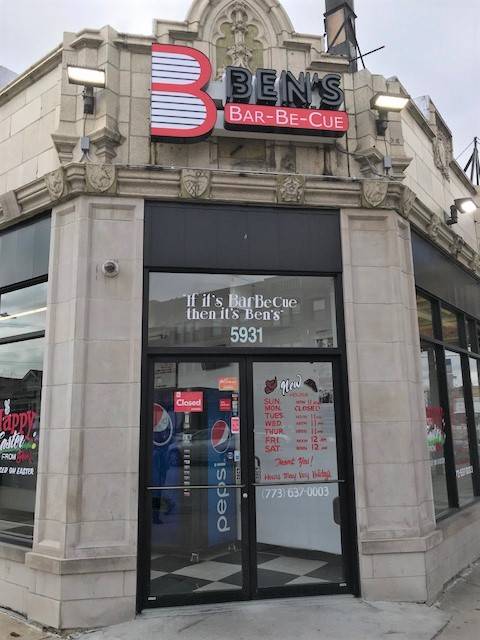 Bens Bar=Be-Cue | restaurant | 5931 W North Ave, Chicago, IL 60639, USA | 7736370003 OR +1 773-637-0003