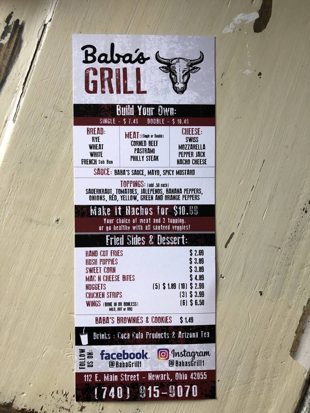 Baba’s Grill | restaurant | 112 E Main St, Newark, OH 43055, USA | 7409159070 OR +1 740-915-9070