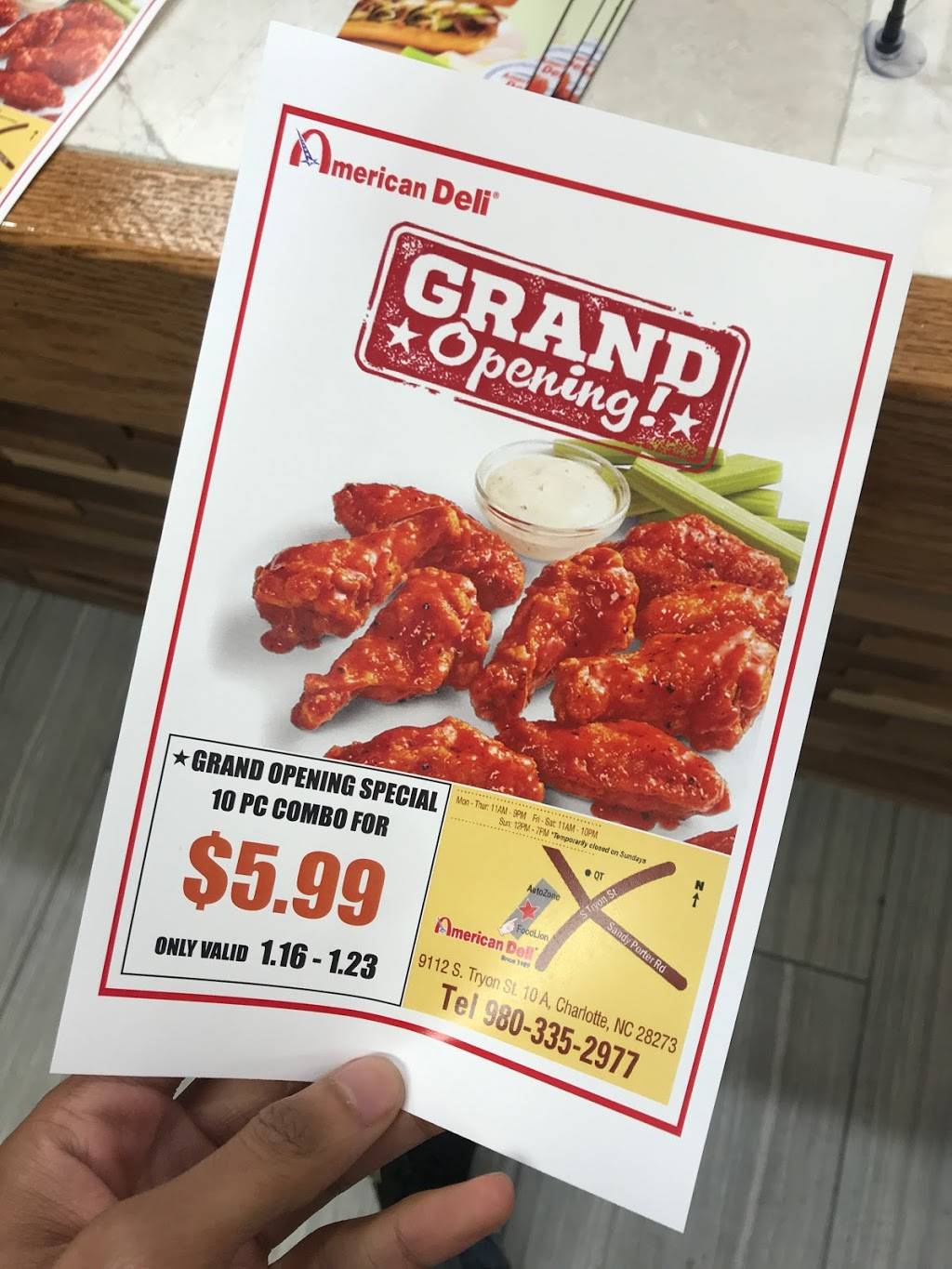 American Deli | restaurant | 9100 S Tryon St #C, Charlotte, NC 28273, USA | 9803352977 OR +1 980-335-2977