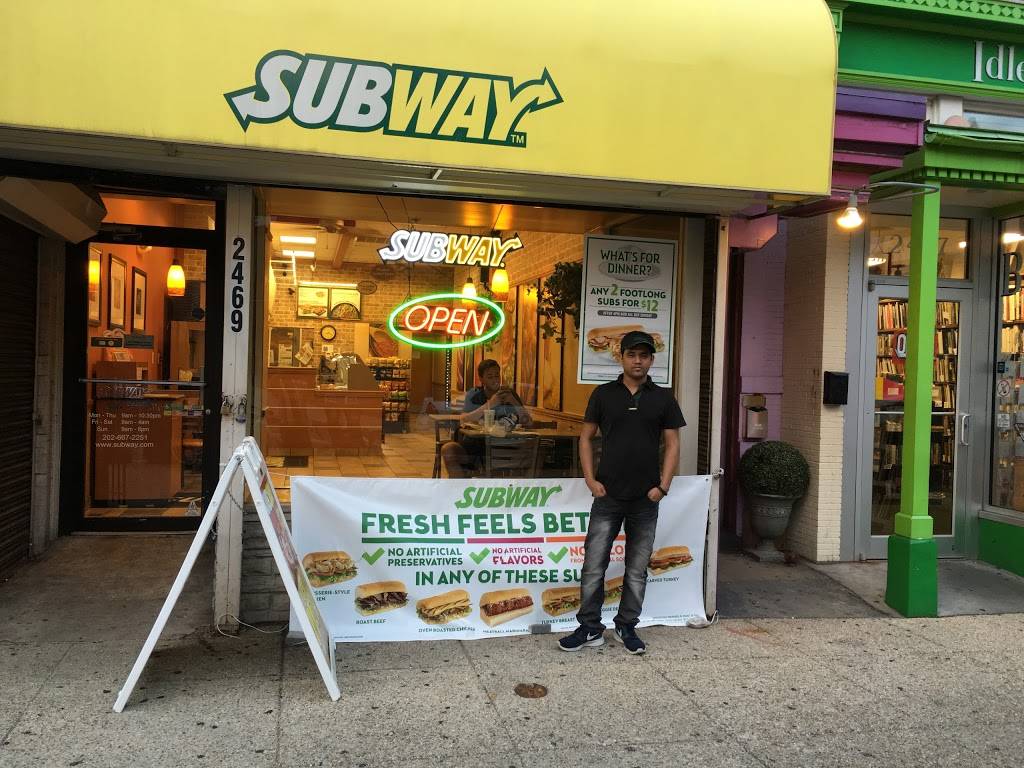 Subway Restaurants | restaurant | 2469 18th St NW, Washington, DC 20009, USA | 2026672251 OR +1 202-667-2251