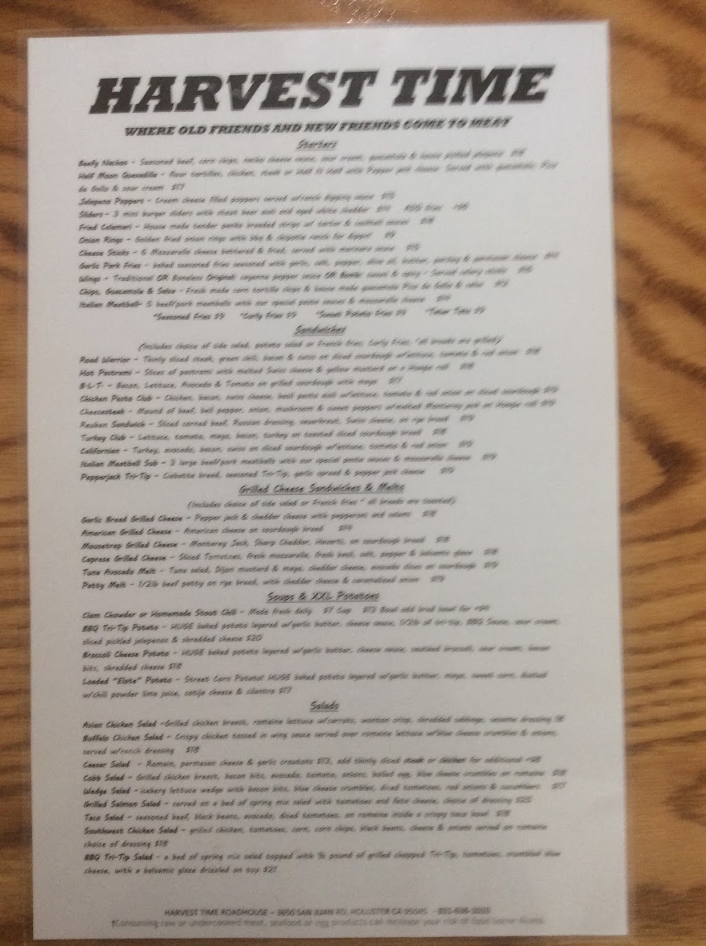Harvest Time ROADHOUSE | restaurant | 3650 San Juan Hollister Rd, Hollister, CA 95023, USA | 8316361010 OR +1 831-636-1010