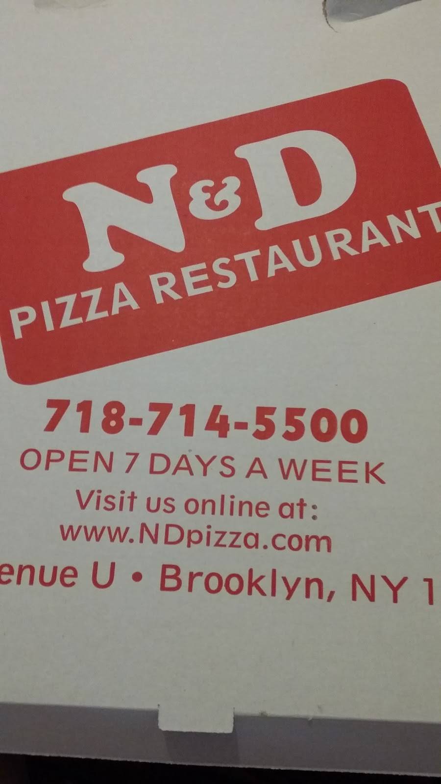 N & D Pizza West 9 | restaurant | 107 Avenue U, Brooklyn, NY 11223, USA | 7187145500 OR +1 718-714-5500