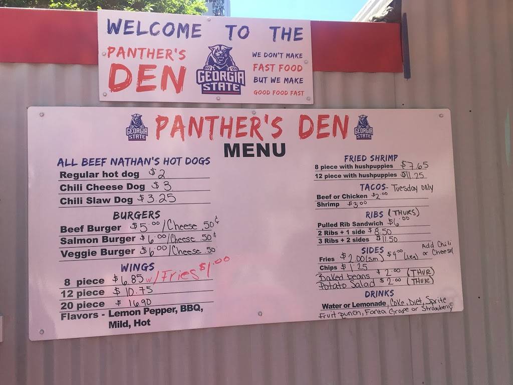 Panthers Den | restaurant | 43 Decatur St SE, Atlanta, GA 30303, USA | 4043992967 OR +1 404-399-2967
