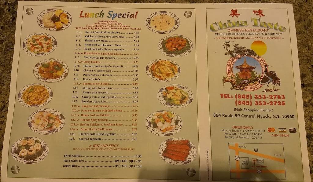 China Taste | restaurant | 232 NY-59, Nyack, NY 10960, USA | 8453532783 OR +1 845-353-2783
