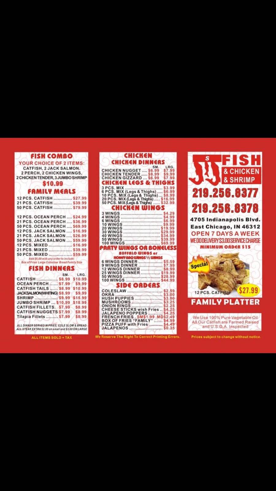 SuperJ J Fish & Chicken | restaurant | 4705 Indianapolis Blvd, East Chicago, IN 46312, USA | 2192568377 OR +1 219-256-8377