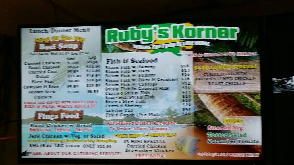 Rubys Korner | restaurant | 5721 W Hallandale Beach Blvd, Hollywood, FL 33023, USA | 9549668820 OR +1 954-966-8820