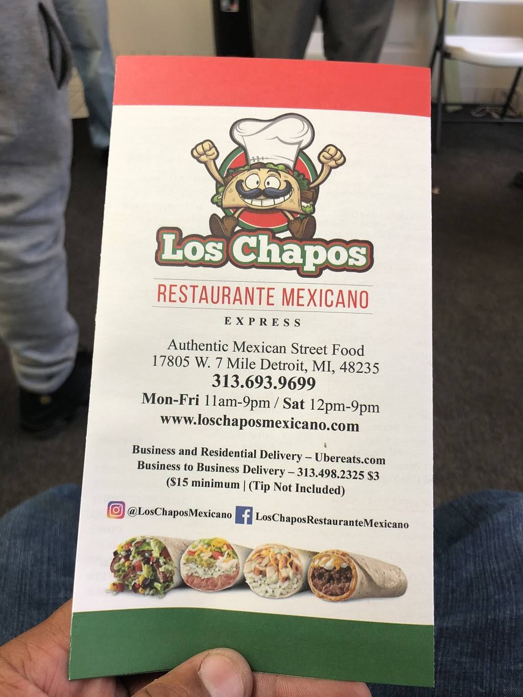 Los Chapos | restaurant | 17805 W Seven Mile Rd, Detroit, MI 48235, USA | 3136939699 OR +1 313-693-9699