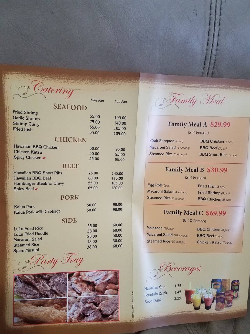 Lulu Hawaiian BBQ | restaurant | 7120 N Durango Dr #180, Las Vegas, NV 89149, USA | 7027784932 OR +1 702-778-4932