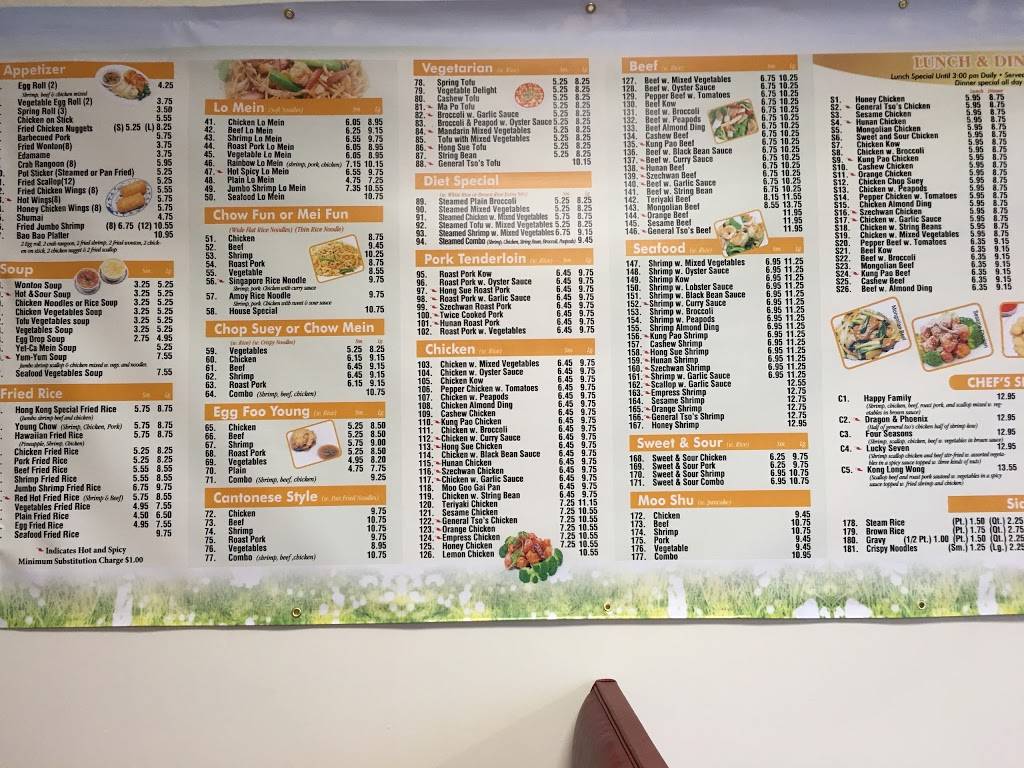 Hong Kong Chef Chinese | restaurant | 2104, 533 S 8th St, West Dundee, IL 60118, USA | 8478367500 OR +1 847-836-7500