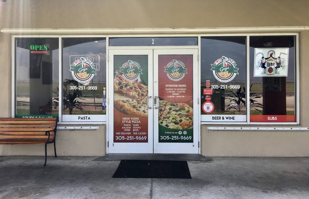 Two Pizza Guys Italian Restaurant | meal delivery | 15420 SW 136th St UNIT 2, Miami, FL 33196, USA | 3052519669 OR +1 305-251-9669