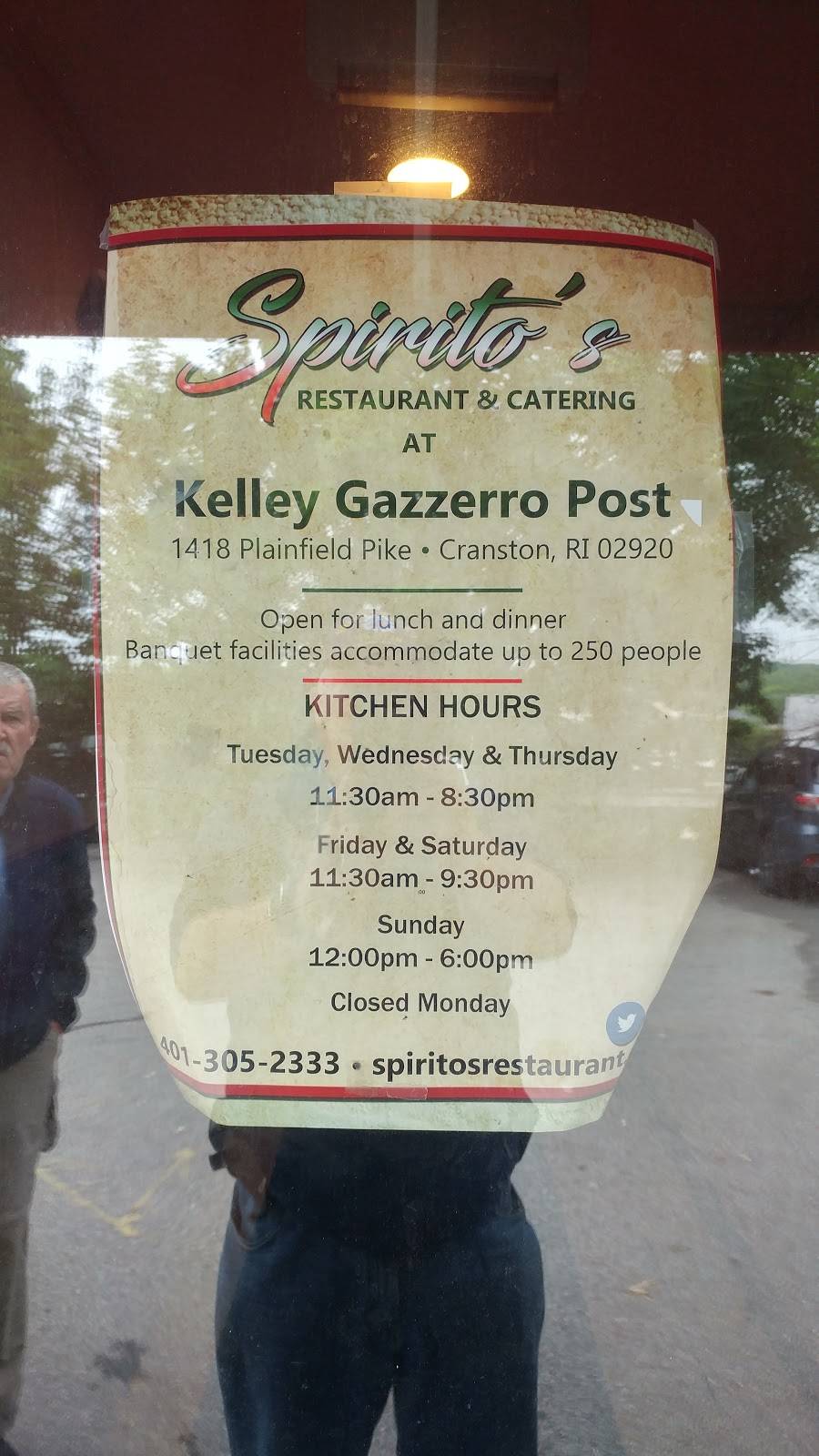 Spiritos Restaurant II | restaurant | 1418 Plainfield Pike, Cranston, RI 02920, USA | 4013052333 OR +1 401-305-2333