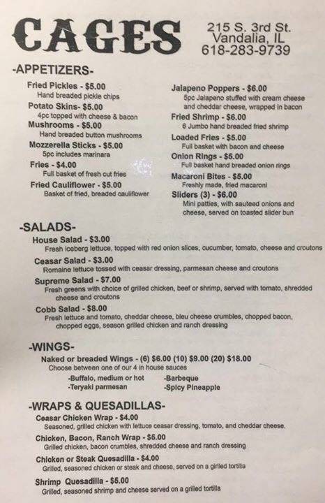 Cages | night club | 2841, 215 S 3rd St, Vandalia, IL 62471, USA | 6182839739 OR +1 618-283-9739