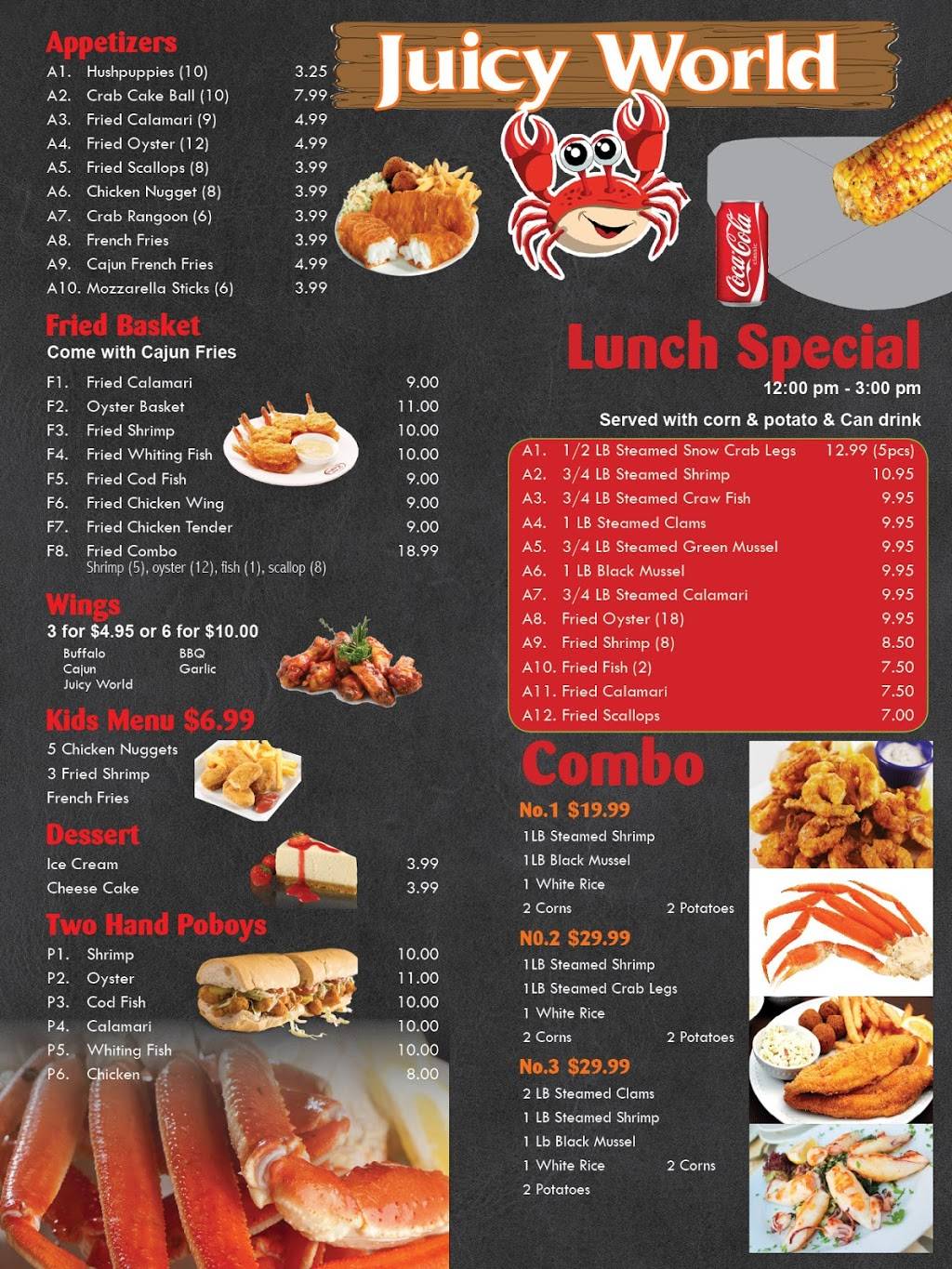 Juicy World | restaurant | 55 Towne Centre Way, Hampton, VA 23666, USA | 7578268768 OR +1 757-826-8768