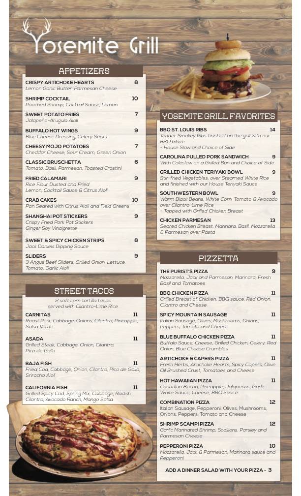 Yosemite Grill | restaurant | Oakhurst-North Fork, 30250 Yosemite Springs Court, Coarsegold, CA 93614, USA | 5596586969 OR +1 559-658-6969