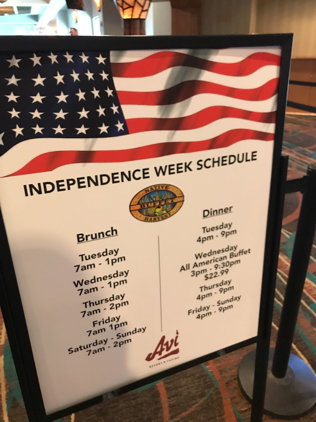 Native Harvest Buffet | restaurant | 10000 Aha Macav Pkwy, Laughlin, NV 89029, USA | 7025355555 OR +1 702-535-5555