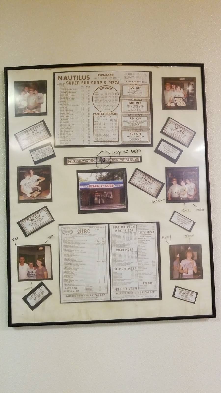 Nautilus Sub & Pizza Shop | restaurant | 35045 Cherry Hill Rd, Westland, MI 48186, USA | 7347293660 OR +1 734-729-3660