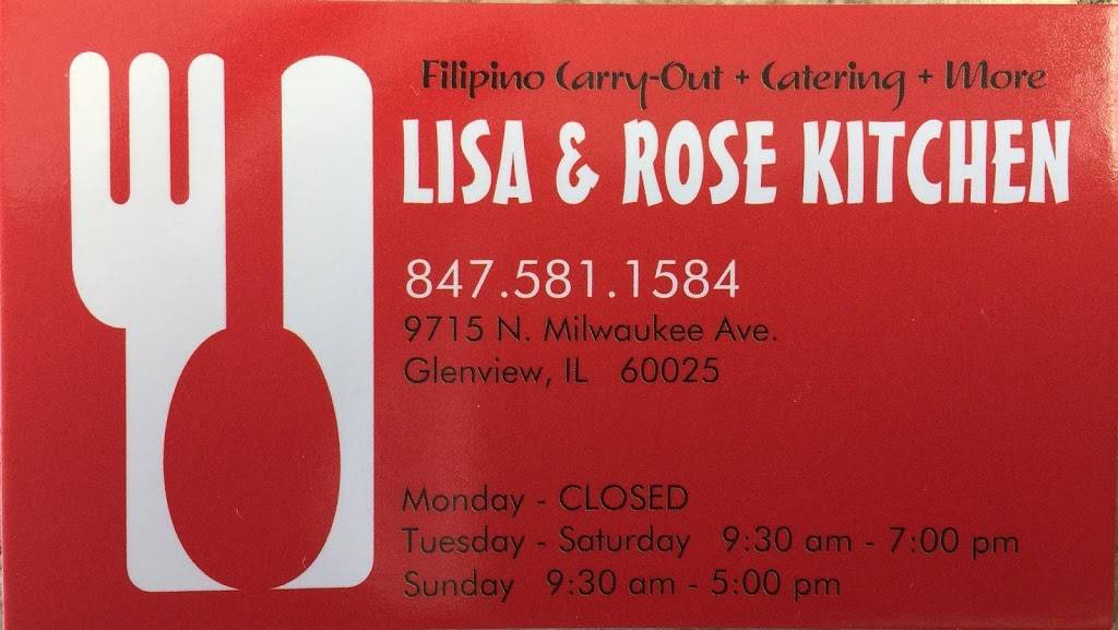 Lisa & Rose Kitchen | restaurant | 9715 Milwaukee Ave, Des Plaines, IL 60016, USA | 8475811584 OR +1 847-581-1584