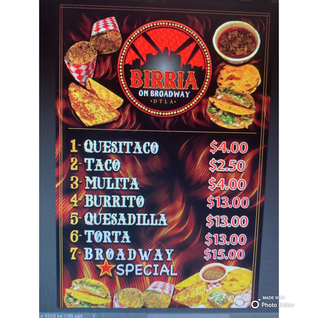 Birria On Broadway | restaurant | 5912 S Normandie Ave, Los Angeles, CA 90044, USA | 3232293536 OR +1 323-229-3536