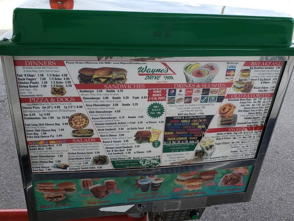 Waynes Drive Inn II | restaurant | 6810 NW Cache Rd, Lawton, OK 73505, USA | 5805369000 OR +1 580-536-9000