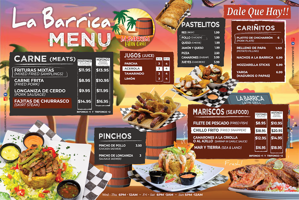 La Barrica Latin Grill | restaurant | 2198 W Busch Blvd, Tampa, FL 33612, USA | 8135938229 OR +1 813-593-8229