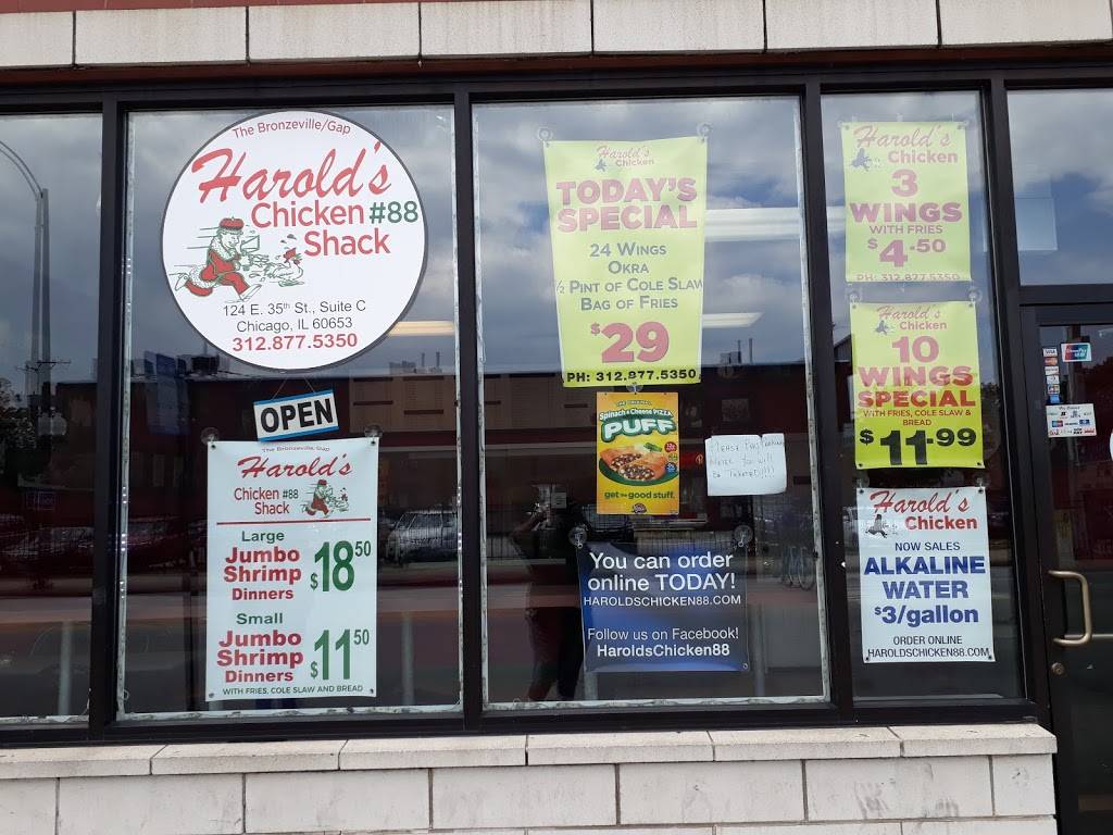 Harolds Chicken #88 | restaurant | 124 E 35th St, Chicago, IL 60616, USA | 3128775350 OR +1 312-877-5350