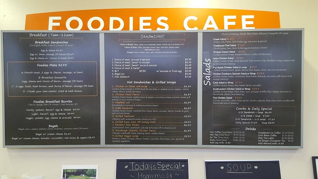 Foodies Cafe | cafe | 1111 S Arroyo Pkwy, Pasadena, CA 91105, USA | 6267871150 OR +1 626-787-1150