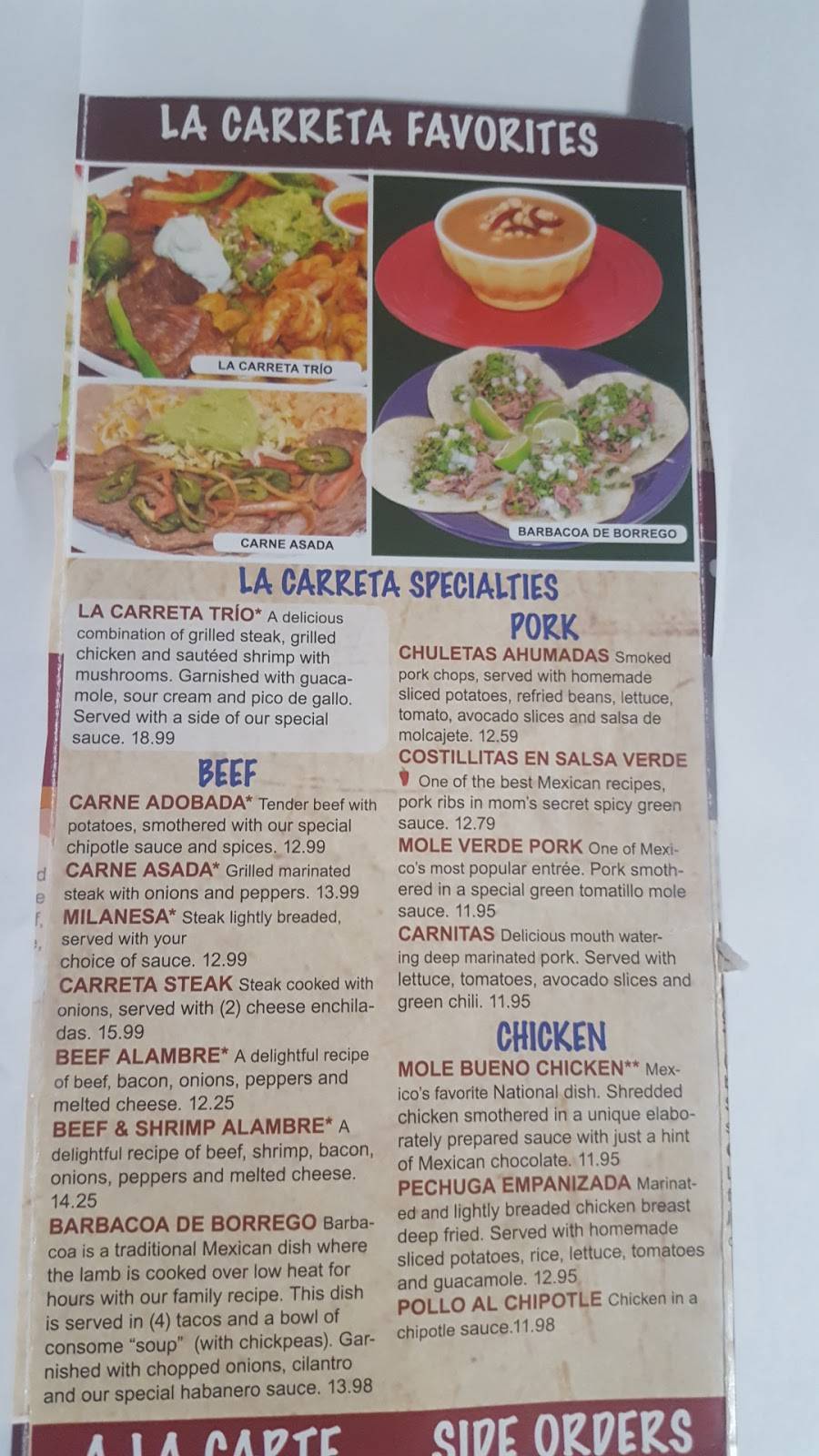 La Carreta Mexican Food & Catering | restaurant | 6820 N Academy Blvd, Colorado Springs, CO 80918, USA | 7195921391 OR +1 719-592-1391
