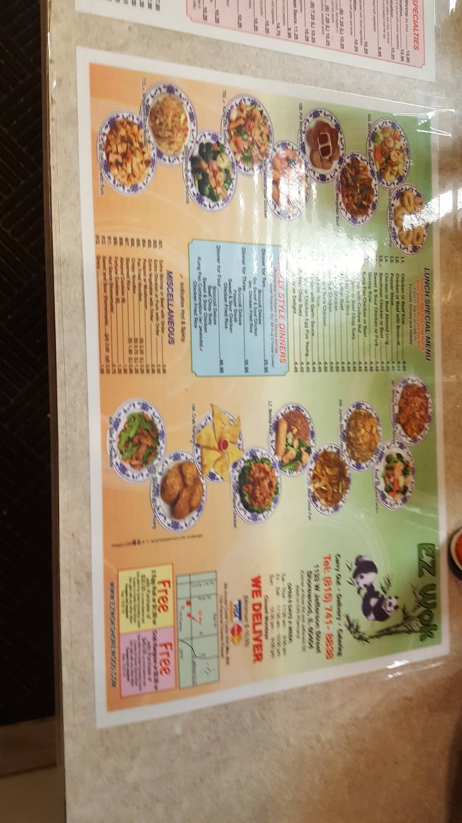 EZ Wok | restaurant | 1133 W Jefferson St, Shorewood, IL 60404, USA | 8157418838 OR +1 815-741-8838