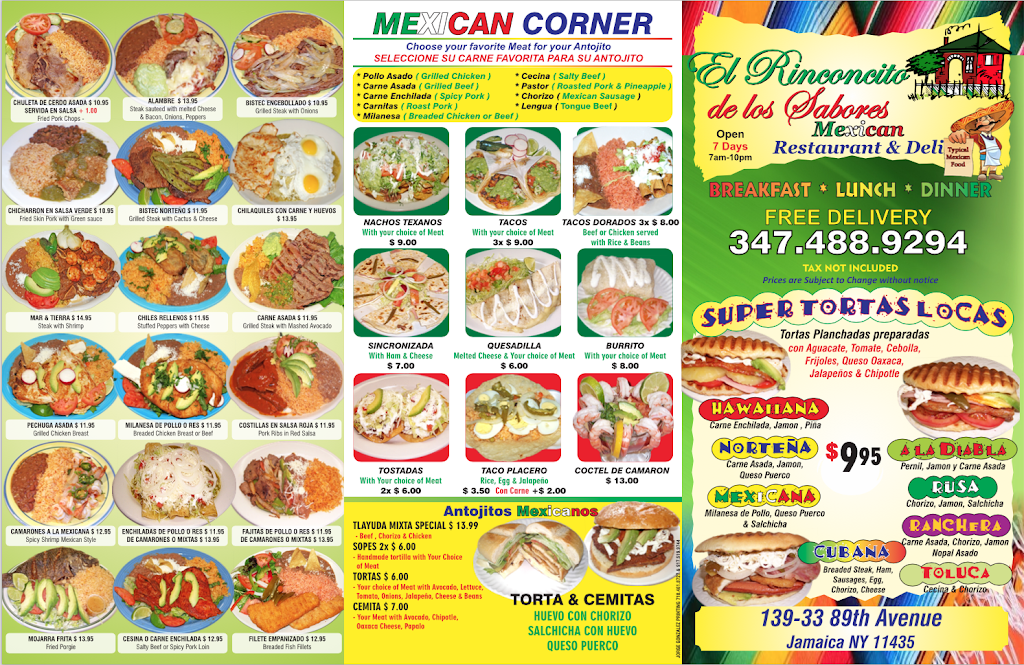 El Rinconcito de los Sabores | restaurant | 139-33 89th Ave, Jamaica, NY 11435, USA | 9294993313 OR +1 929-499-3313
