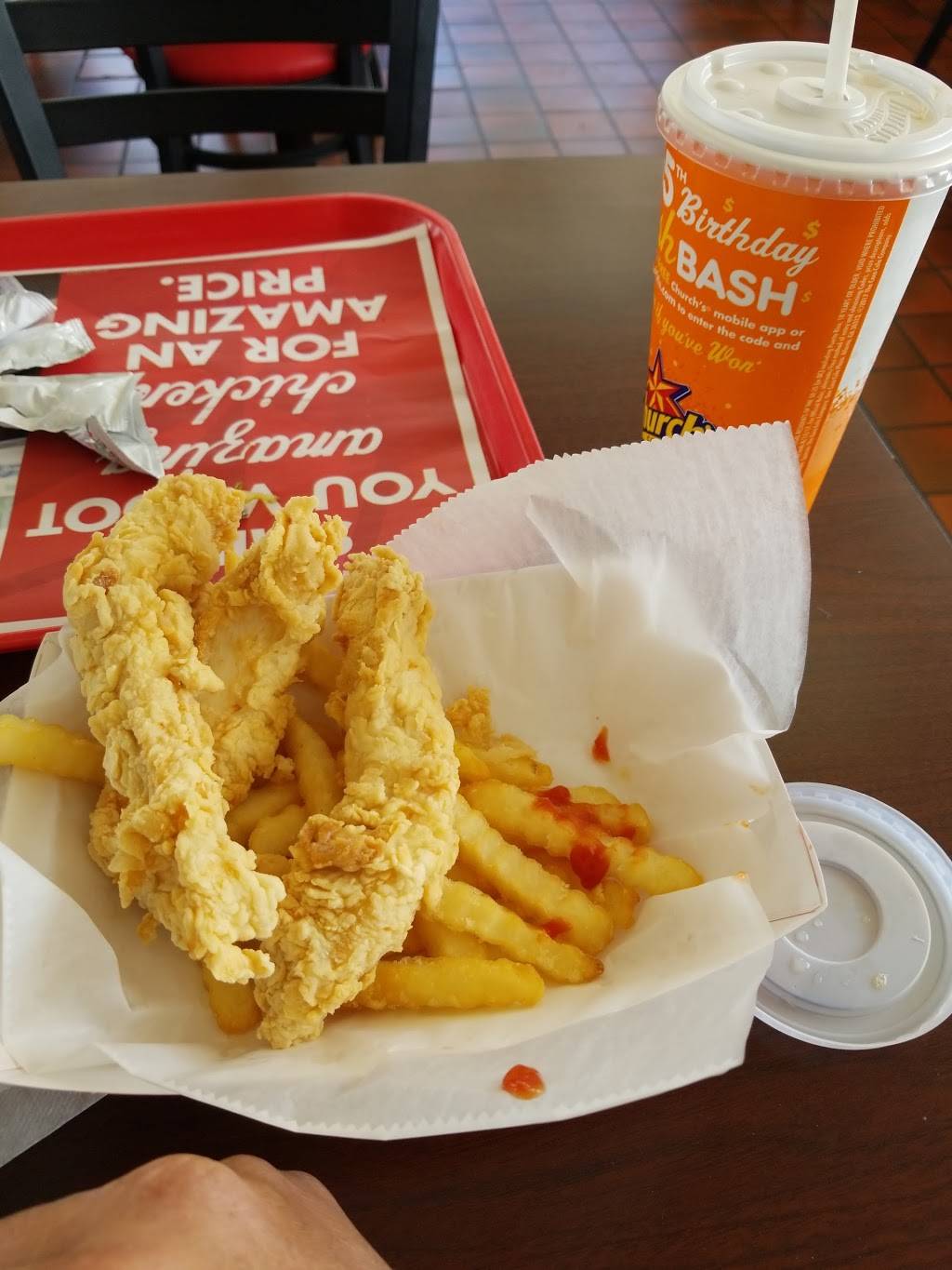 Churchs Chicken | restaurant | 102 E San Augustine St, Deer Park, TX 77536, USA | 2814799526 OR +1 281-479-9526