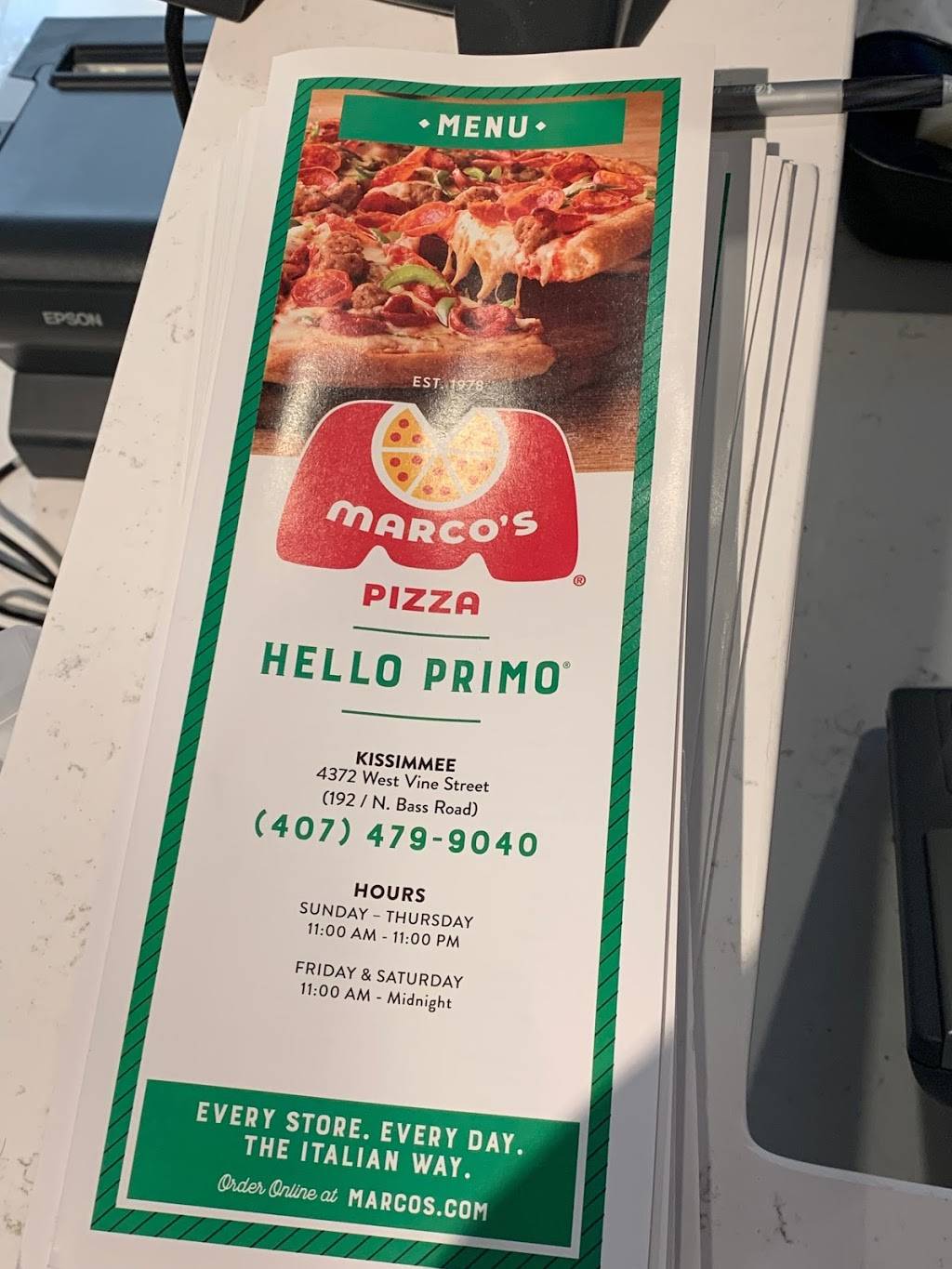 Marcos Pizza | meal delivery | 4372 W Vine St, Kissimmee, FL 34746, USA | 4074799040 OR +1 407-479-9040