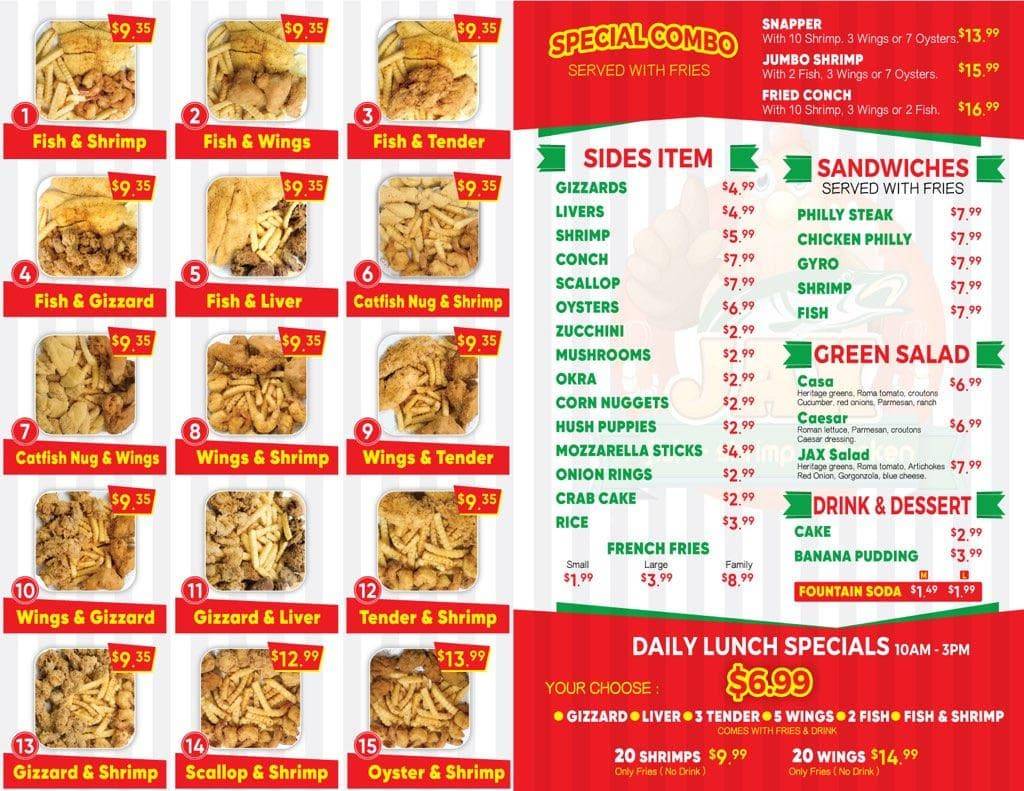 Jax Fish Shrimp and Chicken | restaurant | 847 Dunn Ave, Jacksonville, FL 32218, USA | 9045278097 OR +1 904-527-8097