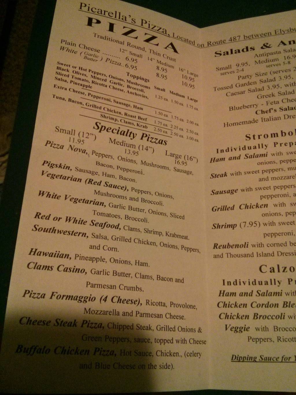 Picarellas Pizza | restaurant | 869 W Valley Ave, Elysburg, PA 17824, USA | 5706722400 OR +1 570-672-2400