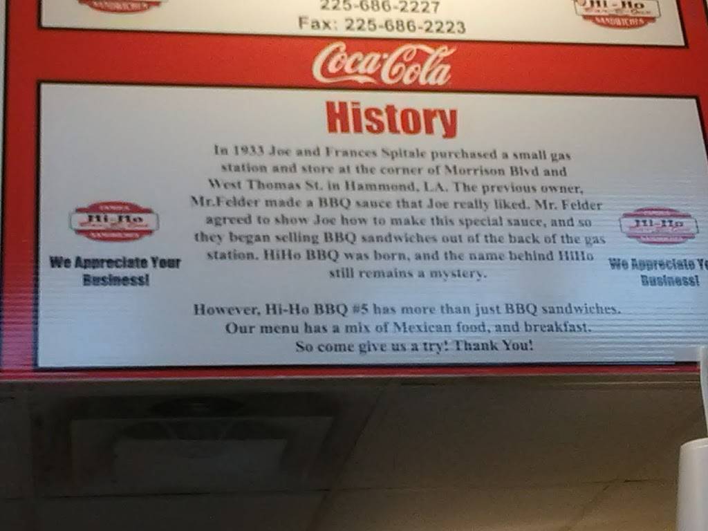 Hi Ho 5 | restaurant | 29678 S Frost Rd, Livingston, LA 70754, USA | 2256862227 OR +1 225-686-2227