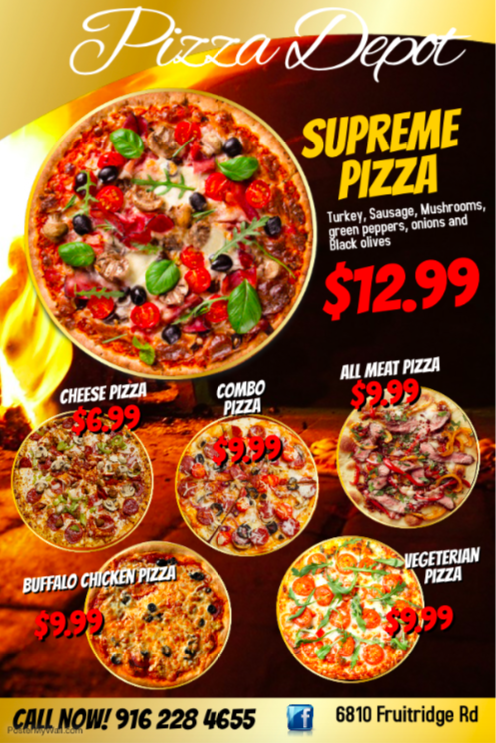 Pizza Depot | restaurant | 6810 Fruitridge Rd, Sacramento, CA 95820, USA | 9162284655 OR +1 916-228-4655