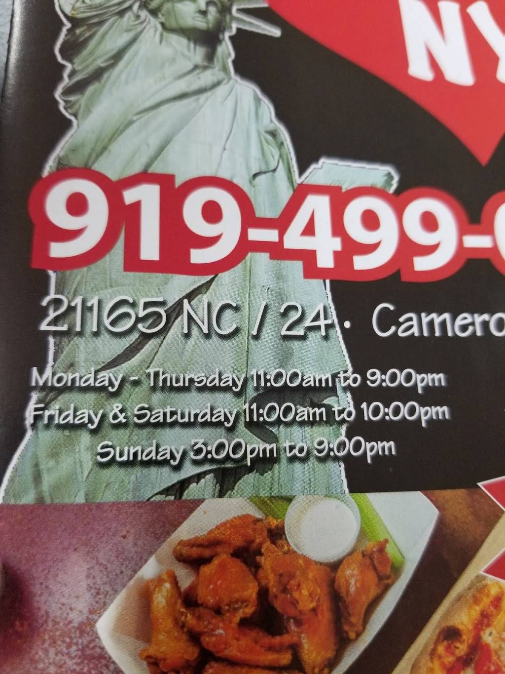 I Love NY Pizza | restaurant | 21165 NC-24, Cameron, NC 28326, USA | 9194990211 OR +1 919-499-0211