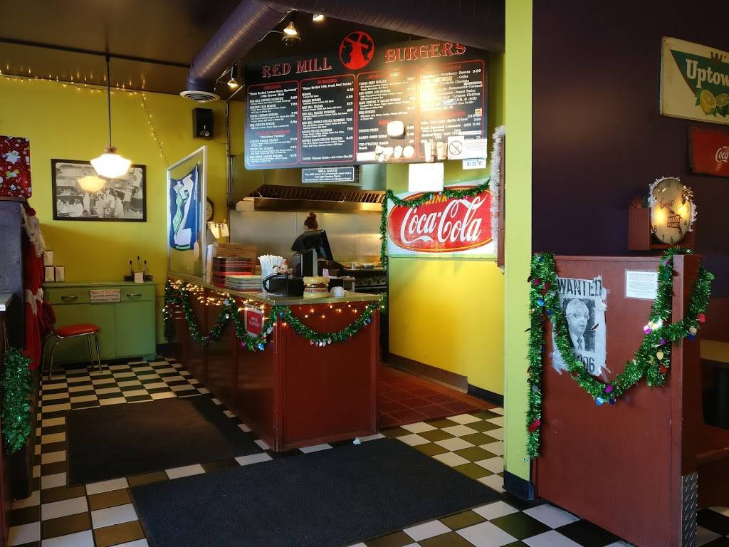 Red Mill Burgers | restaurant | 1613 W Dravus St, Seattle, WA 98119, USA | 2062846363 OR +1 206-284-6363