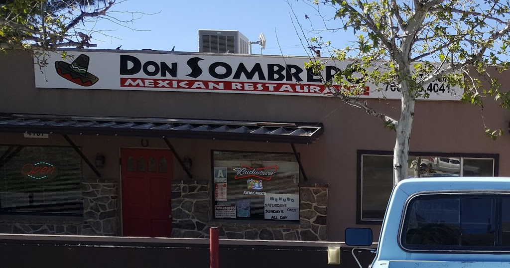 Don Sombrero Mexican Restaurant | restaurant | 4107 Lake Isabella Blvd, Bodfish, CA 93205, USA | 7603794041 OR +1 760-379-4041