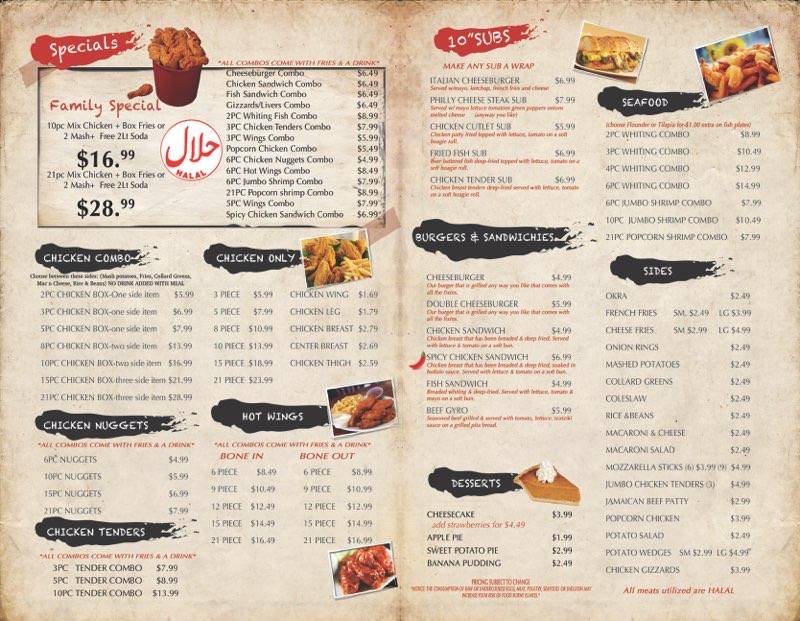 Crown Fried Chicken Ramsey Street | restaurant | 3404 Ramsey St, Fayetteville, NC 28311, USA | 9107792261 OR +1 910-779-2261