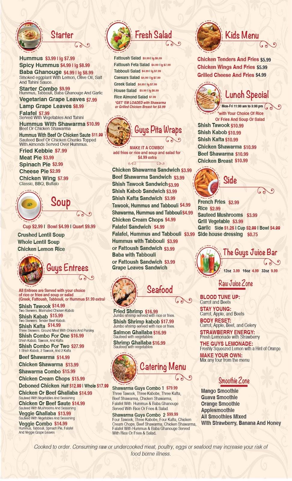 SHAWARMA GUYS | restaurant | 25859 Lahser Rd, Southfield, MI 48033, USA | 2483503333 OR +1 248-350-3333