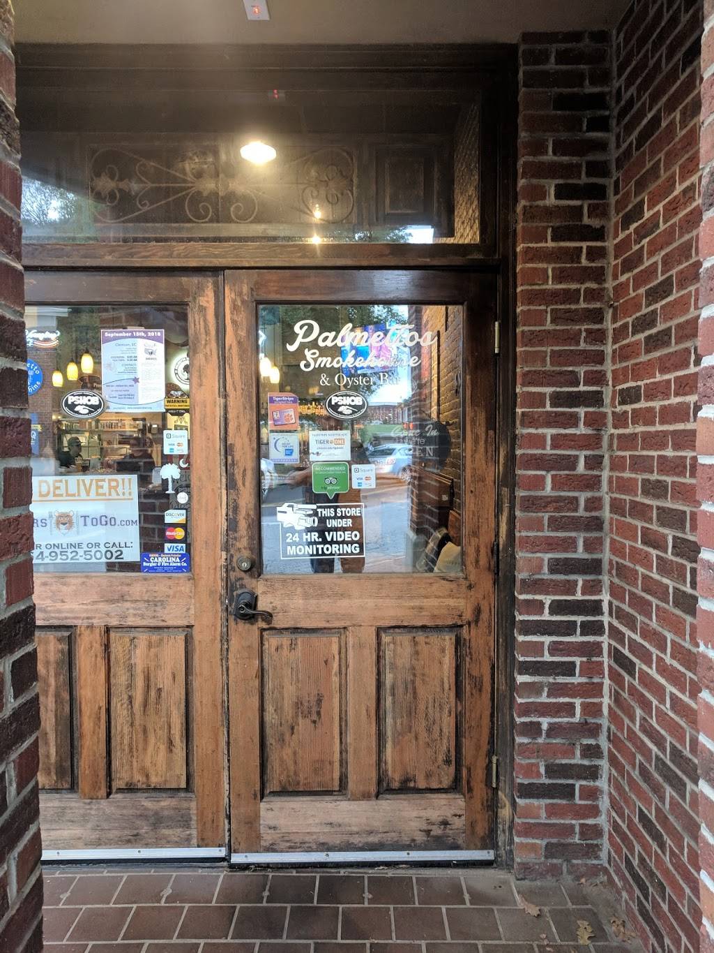 Palmettos Smokehouse and Oyster Bar | restaurant | 199 Old Greenville Hwy, Clemson, SC 29631, USA | 8648107339 OR +1 864-810-7339