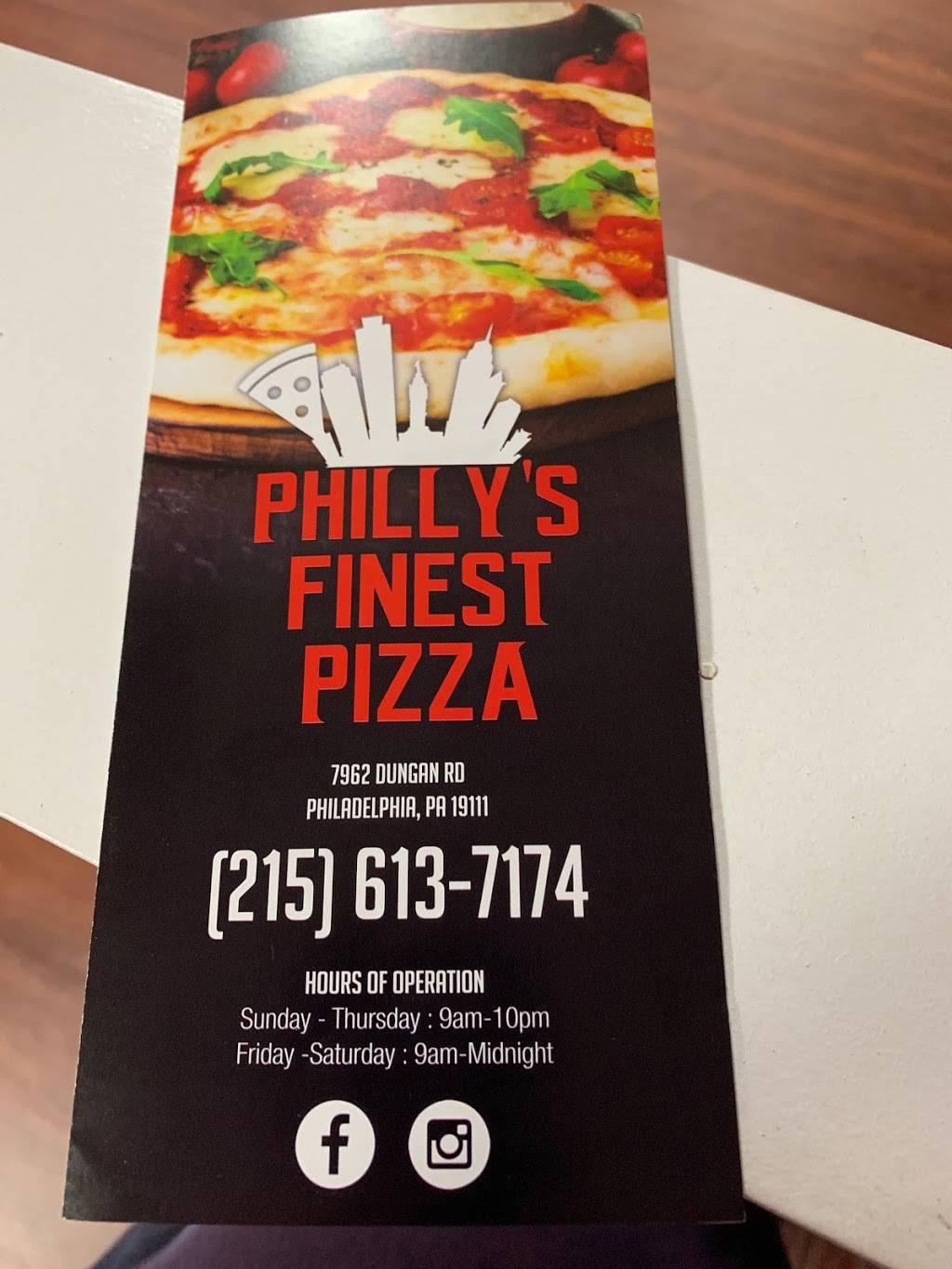 Phillys Finest Pizza | restaurant | 7962 Dungan Rd, Philadelphia, PA 19111, USA | 2156137174 OR +1 215-613-7174