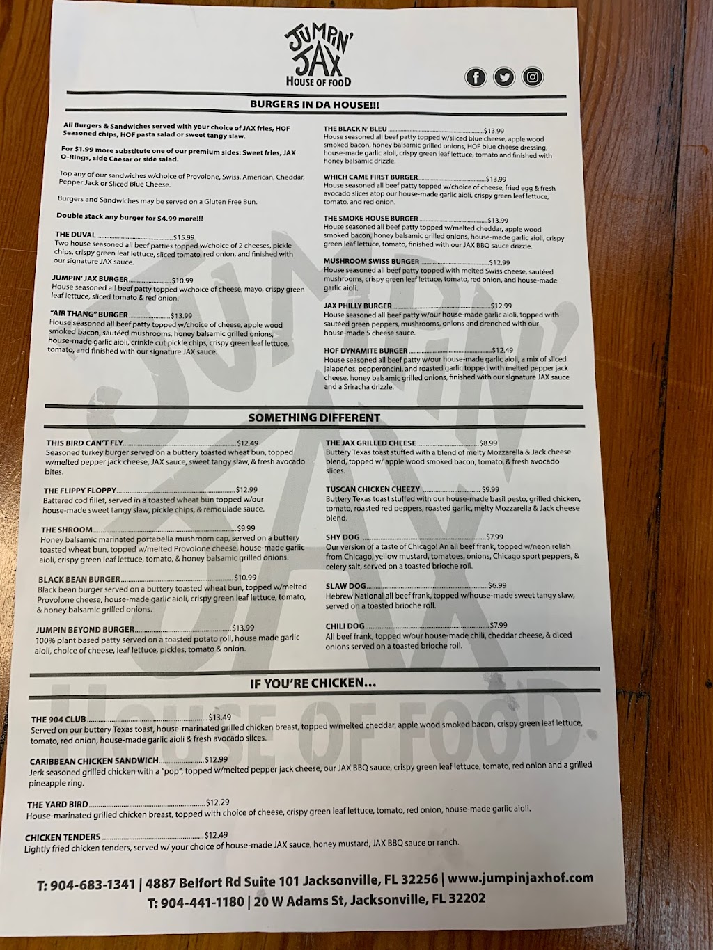 Jumpin Jax House of Food Belfort | restaurant | 4887 Belfort Rd, Jacksonville, FL 32256, USA | 9046831341 OR +1 904-683-1341