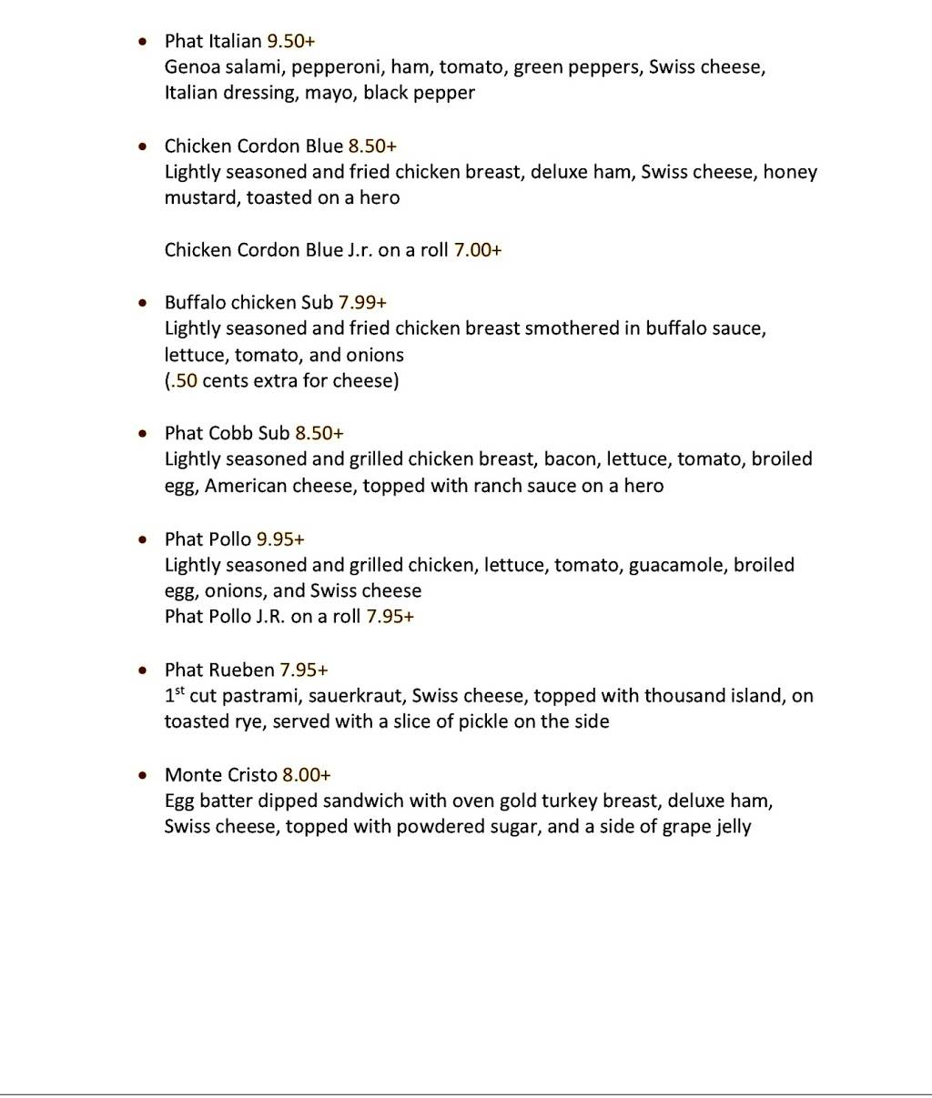 Phat Subs & Deli | restaurant | 991 Broadway, Bayonne, NJ 07002, USA | 2013839779 OR +1 201-383-9779