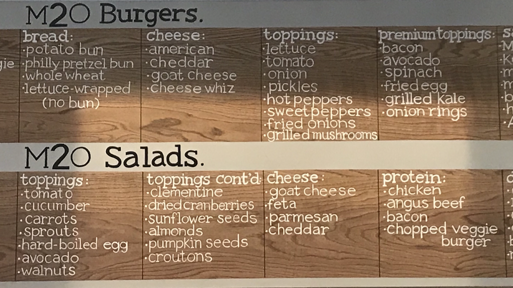 m2o Burgers & Salads Philadelphia | restaurant | 701 S 5th St, Philadelphia, PA 19171, USA | 2679308388 OR +1 267-930-8388